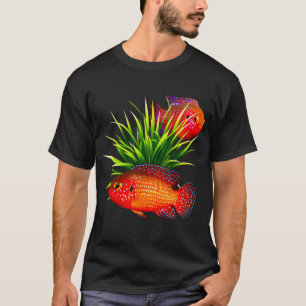 T-shirt Cichlidés Nains Rouge Joyau Poisson d'Eau Douce A