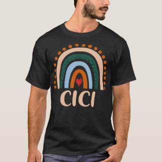T-shirt Cici Rainbow Grandma Cute Mothers Day Funny Cici