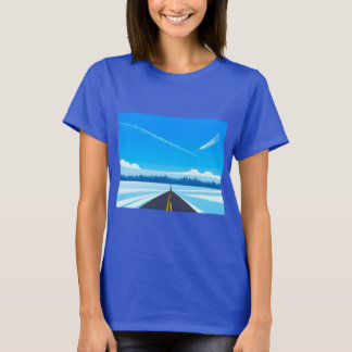 T-shirt ciel bleu avions