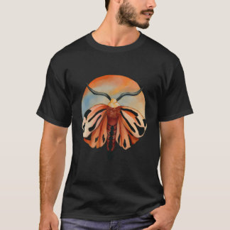 T-shirt Ciel Coloré Et Papillon De Nuit Tigre Dessin Origi