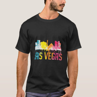 T-shirt Ciel de la ville de Las Vegas Nevada à l'aquarelle