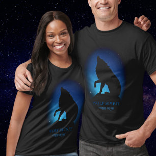 T-shirt Ciel de loup hurler silhouette aérographe nuit cie