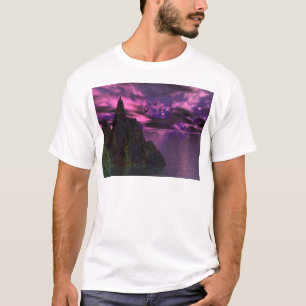 T-shirt Ciel pourpre avec les oiseaux 3d