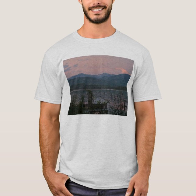 T-shirt Ciel rose au lac priest (Devant)