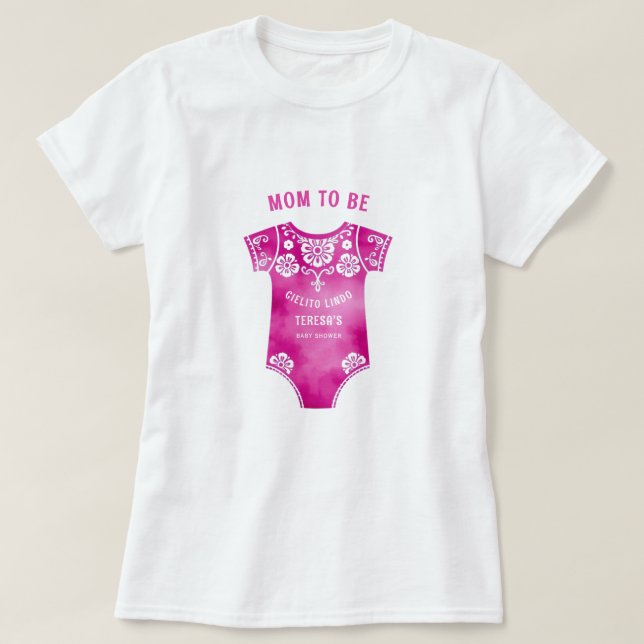 T-shirt Cielito Lindo carrosserie fille baby shower Maman  (Design devant)