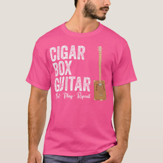 T-shirt Cigar Box Guitar Builder Guitare Joueur Guitare Cr