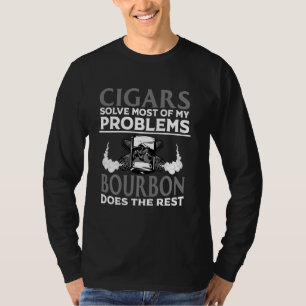 T-shirt Cigar Drôle Pour Hommes Femmes Fumeur Bourbon Taba