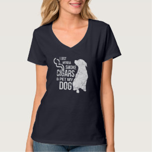 T-shirt Cigar et Amoureux de les chiens Cigars à fumer et