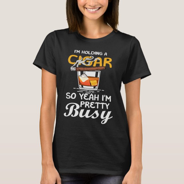 T-shirt Cigar Smoking Father Great (Devant)