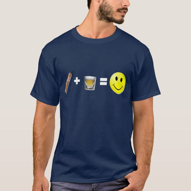 T-shirt Cigare + Tirs = bonheur (Devant)