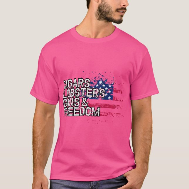 T-shirt Cigars Homards Armes Liberté Homard (Devant)