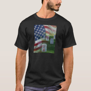 T-shirt Cimetière national d'Arlington, drapeau américain