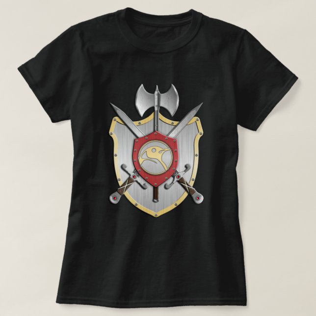 T-shirt Cimier héraldique du pingouin (Design devant)