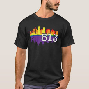 T-shirt Cincinnati Ohio LGBT Gay Pride 513 Homme arc-en-ci