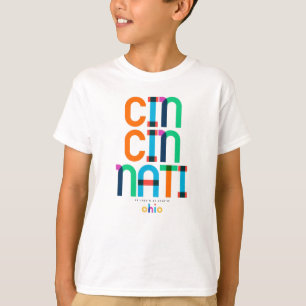 T-shirt Cincinnati Ohio Mid Century, Pop Art,