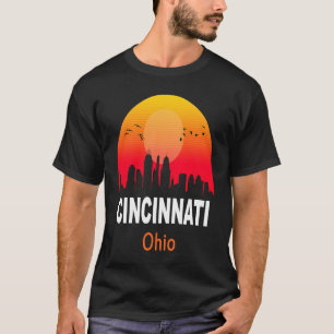 T-shirt Cincinnati Ohio Vintage Sunset Retro City State US