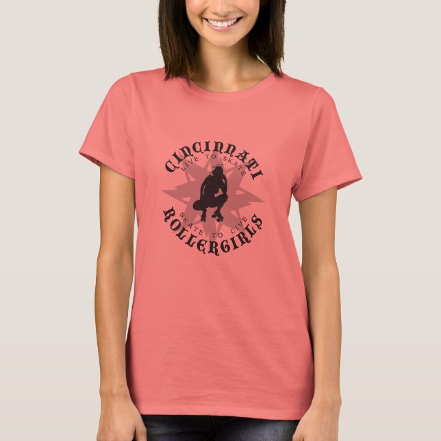T-shirt Cincinnati Rollergirls Ringer (Devant)