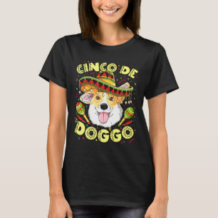 T-shirt Cinco De Doggo Mayo Corgi Hommes Chien Femme Sombr