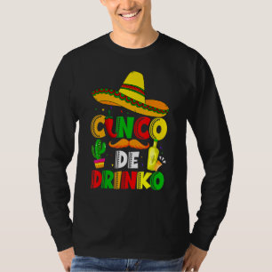 T-shirt Cinco De Drinko Margarita Sombrero Mexican Cinco D