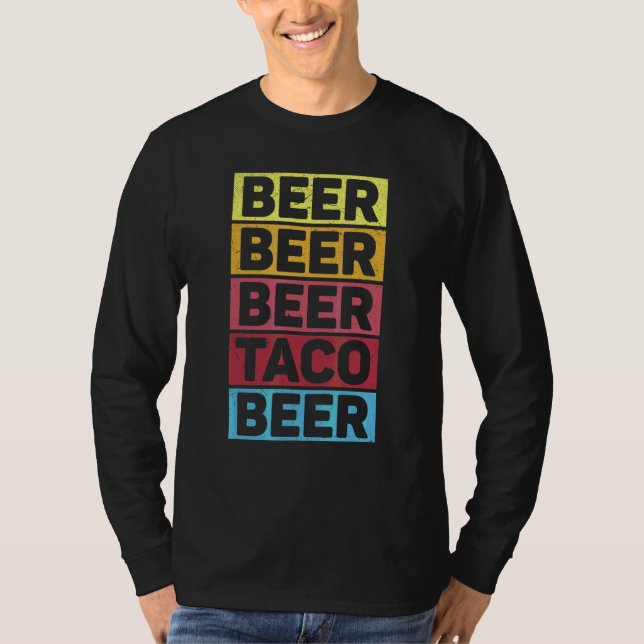 T-shirt Cinco De Mayo Bière Mexicaine Taco Bière (Devant)