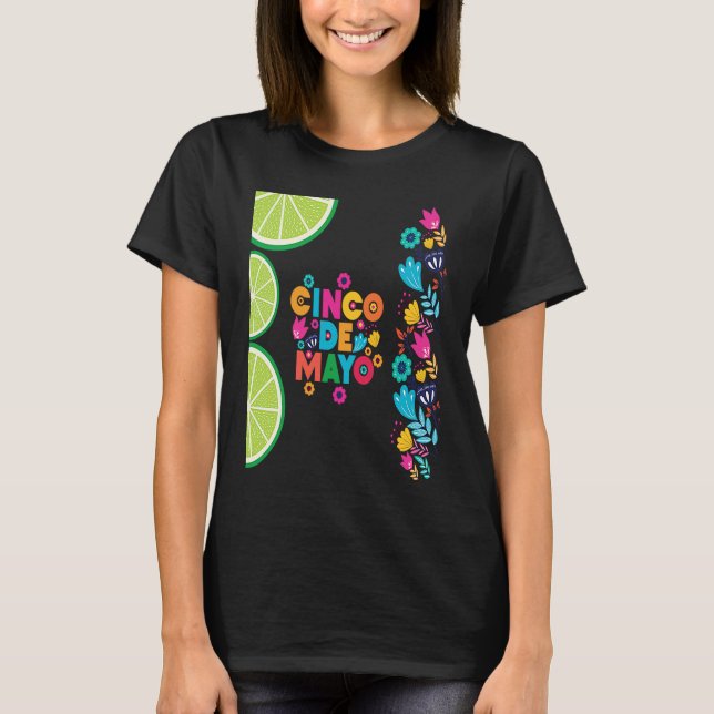 T-shirt Cinco De Mayo Burritos  Mexico Tacos and Avocado   (Devant)