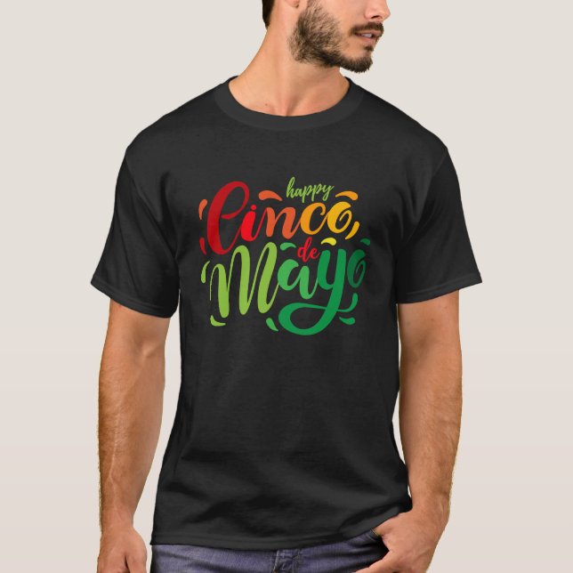 T-shirt Cinco De Mayo Burritos  Mexico Tacos and Avocado   (Devant)