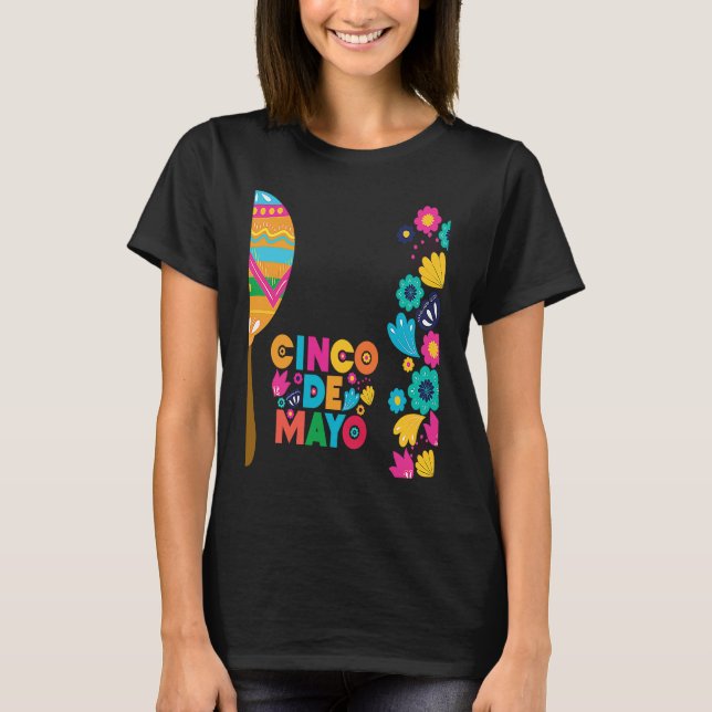T-shirt Cinco De Mayo Burritos  Mexico Tacos and Avocado   (Devant)