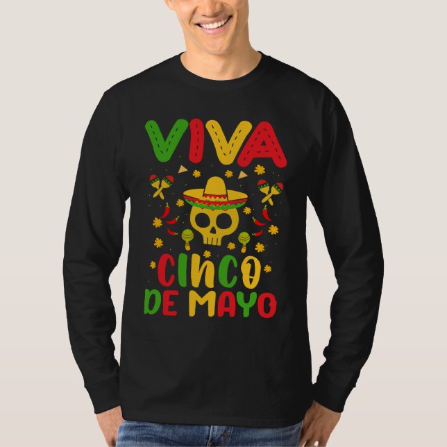 T-shirt Cinco De Mayo Burritos  Mexico Tacos and Avocado   (Devant)
