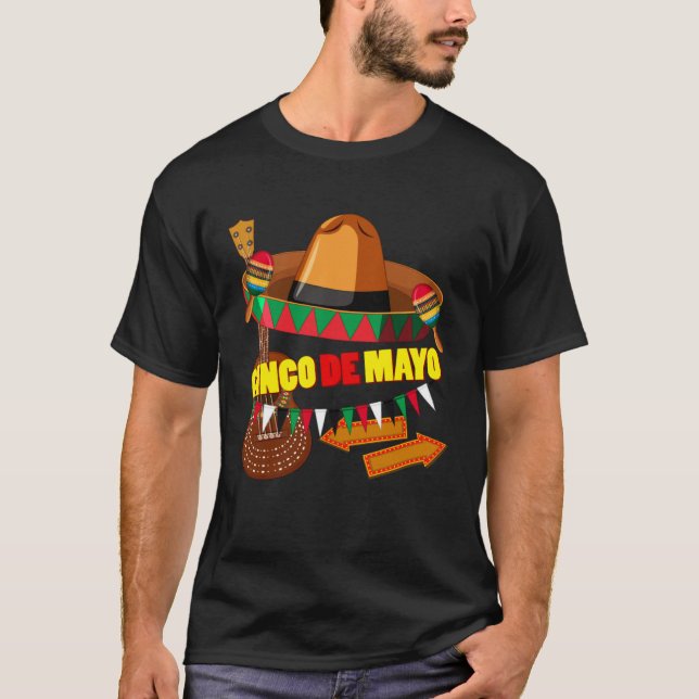 T-shirt Cinco De Mayo Burritos  Mexico Tacos and Avocado   (Devant)