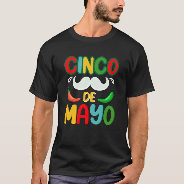 T-shirt Cinco De Mayo Burritos Mexico Tacos and Avocado  1 (Devant)