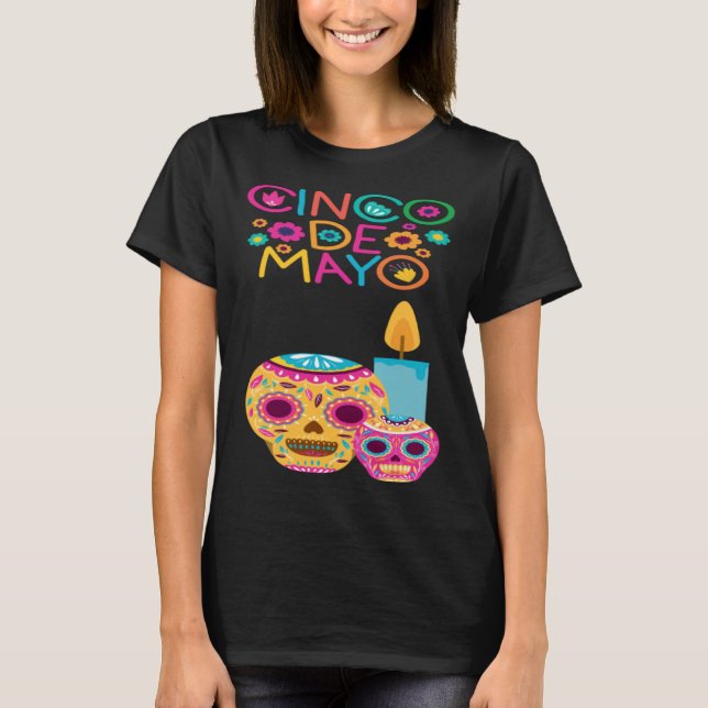 T-shirt Cinco De Mayo Burritos Mexico Tacos and Avocado 10 (Devant)