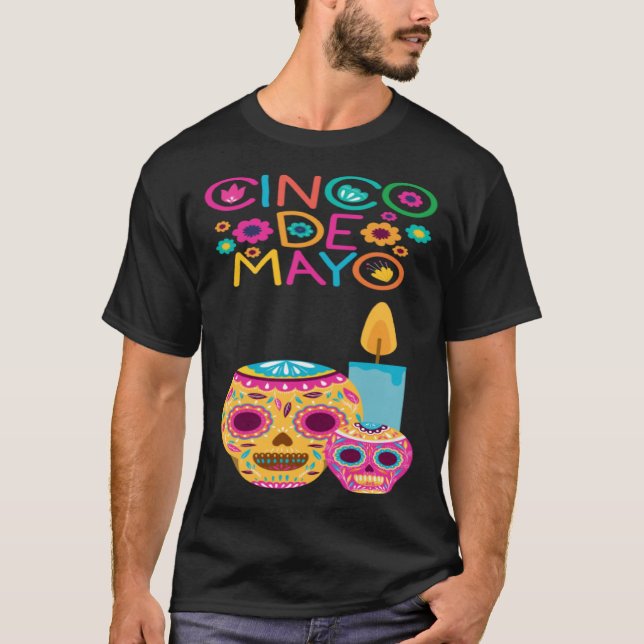 T-shirt Cinco De Mayo Burritos Mexico Tacos and Avocado 10 (Devant)