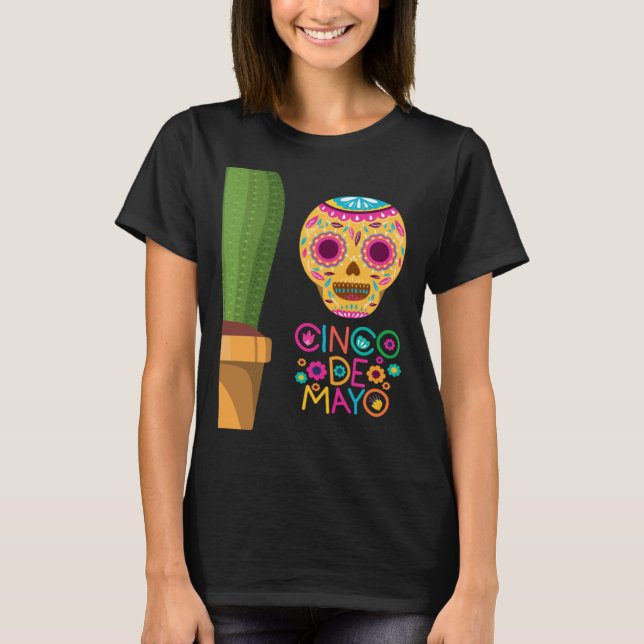 T-shirt Cinco De Mayo Burritos Mexico Tacos and Avocado 25 (Devant)