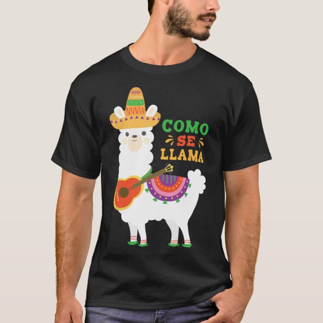 T-shirt Cinco De Mayo Como Se Llama Shirt Funny Qu'est-ce  (Devant)