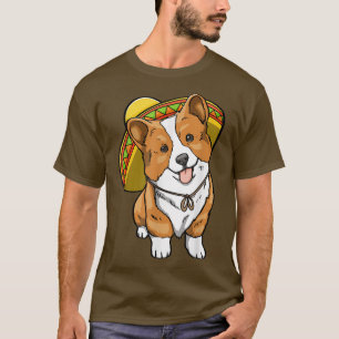 T-shirt Cinco De Mayo Corgi Funny Femmes Chien Aimer Meica