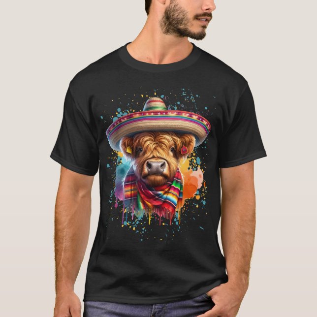 T-shirt Cinco de Mayo Cow (Devant)