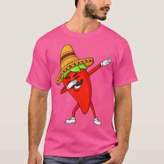 T-shirt Cinco De Mayo Dabbing Hot Jalapeno Poivre Drôle Bo