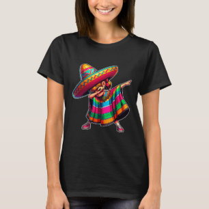 T-shirt Cinco De Mayo Dabbing Poncho Sombrero Dab Mexicain