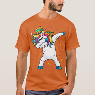 T-shirt Cinco De Mayo Dabbing Unicorn Unicorn Sombrero