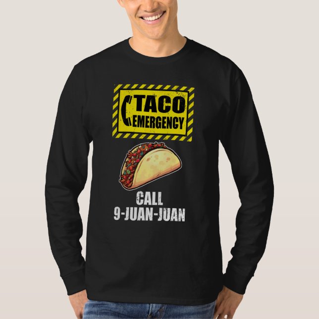 T-shirt Cinco De Mayo Festival Taco Appel d'urgence 9 Juan (Devant)