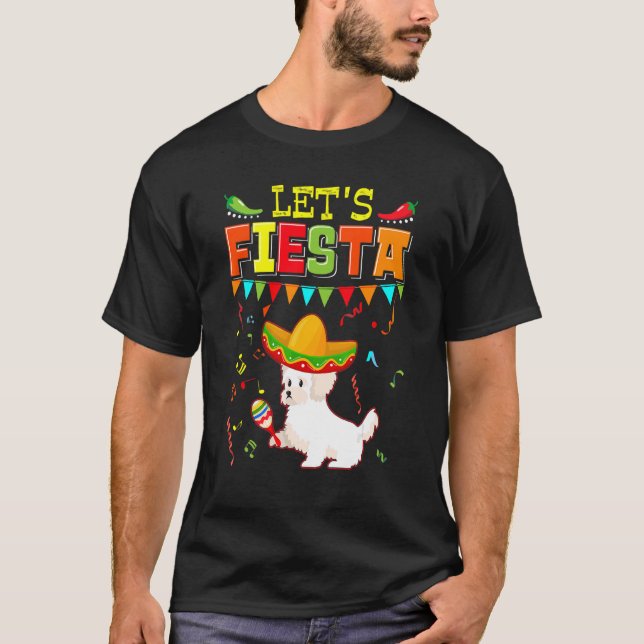 T-shirt Cinco De Mayo Fiesta Faisons la Fiesta Cavacho (Devant)