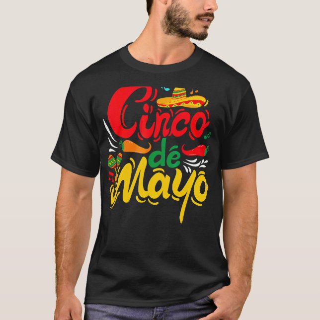 T-shirt Cinco De Mayo Fiesta Party Mexique F (Devant)