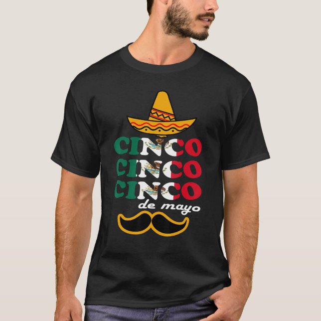 T-shirt Cinco De Mayo Fiesta Surprise Camisa 5 De Mayo (Devant)