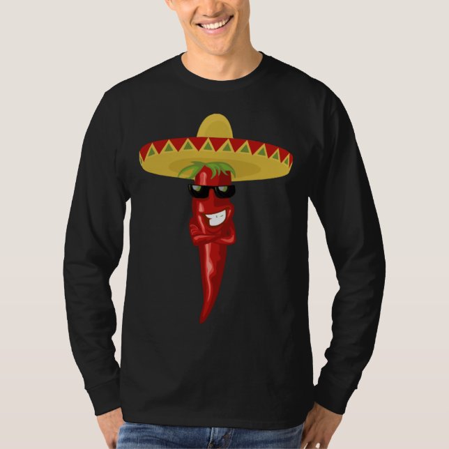T-shirt Cinco de mayo hot chilli pepper Cinco de mayo Fies (Devant)