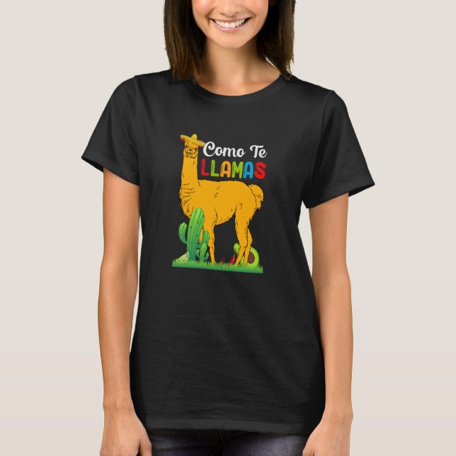 T-shirt Cinco de Mayo love llama squad celebrate fiesta (Devant)