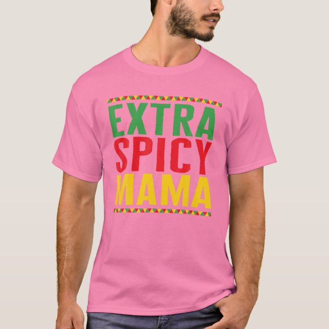 T-shirt Cinco De Mayo Mama Extra Épicé 5 Mai Mot Mexicaine (Devant)