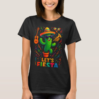 T-shirt Cinco de mayo mexican cactus party funny letsCinco