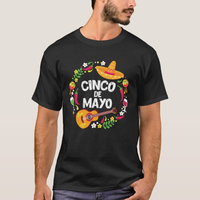 T-shirt Cinco De Mayo Mexican Fiesta Party  Cinco De Mayo  (Devant)