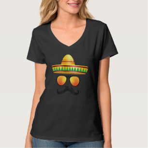 T-shirt Cinco De Mayo Party Mustache Lunettes de soleil So