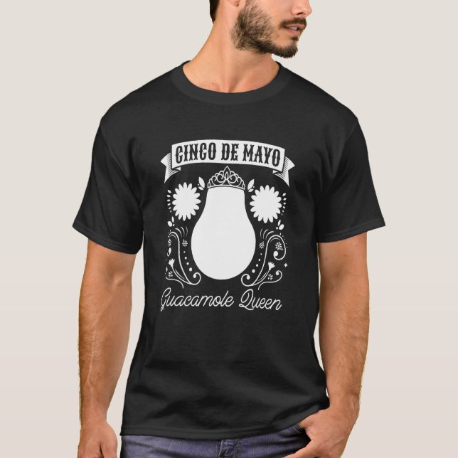 T-shirt Cinco De Mayo Queen  Drinko Cinco De Mayo Guacamol (Devant)